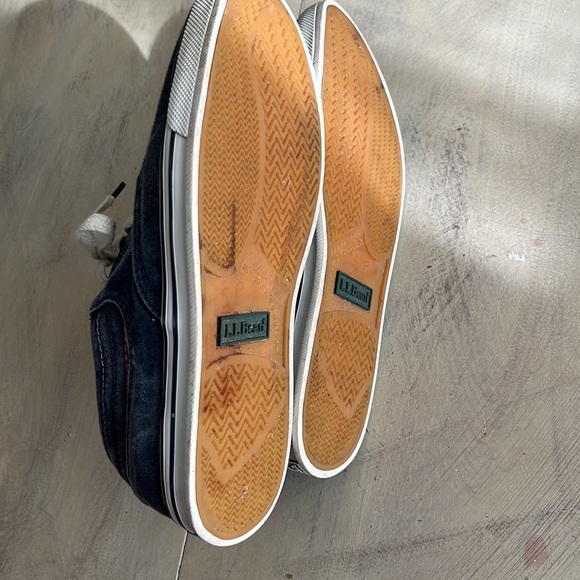 Women's L.L. BEAN Sunwashed Canvas Boat Tennis shoe #0 CBG9 04 Size 8 - Picture 5 of 6
